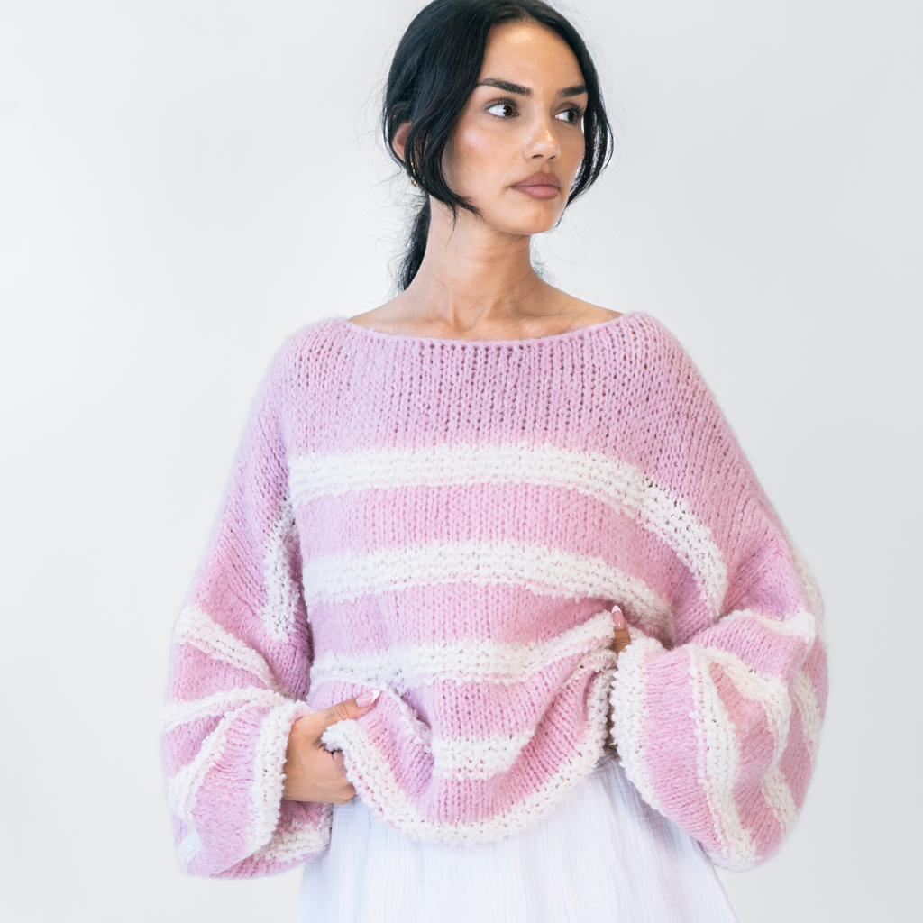 Fluffy Stripe Knit