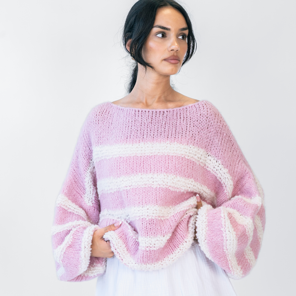 Fluffy Stripe Knit