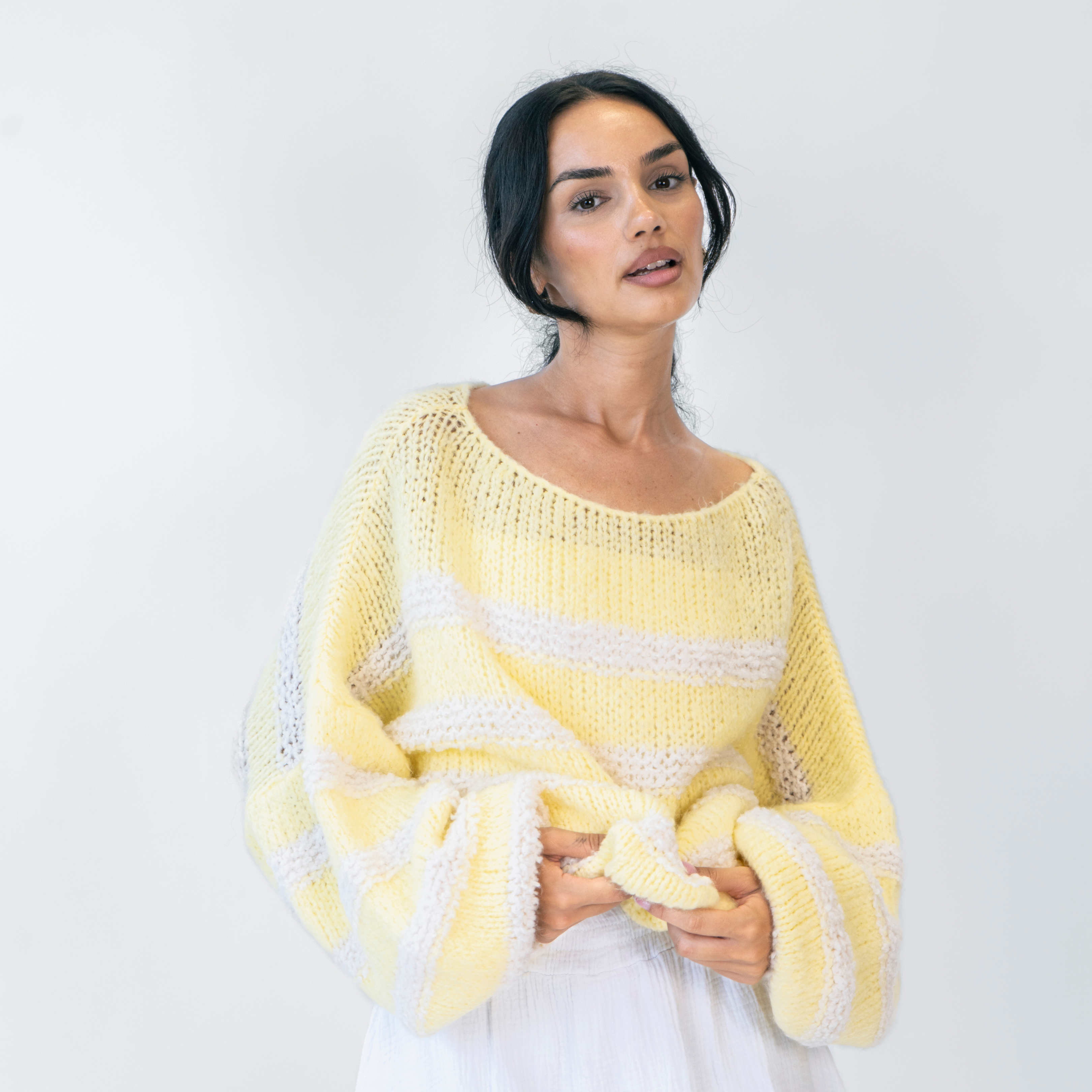 Fluffy Stripe Knit
