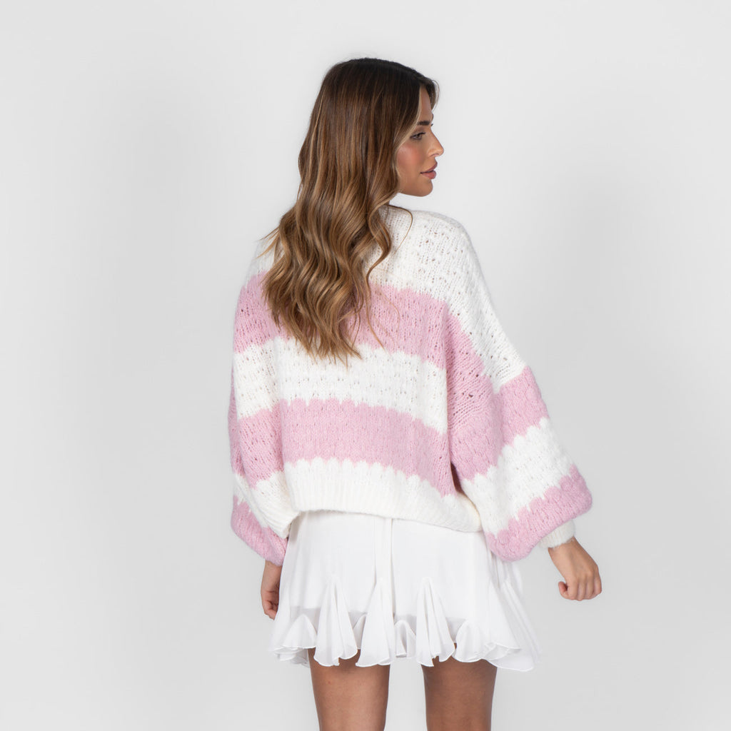 Bold Stripes Oversized Cardigan