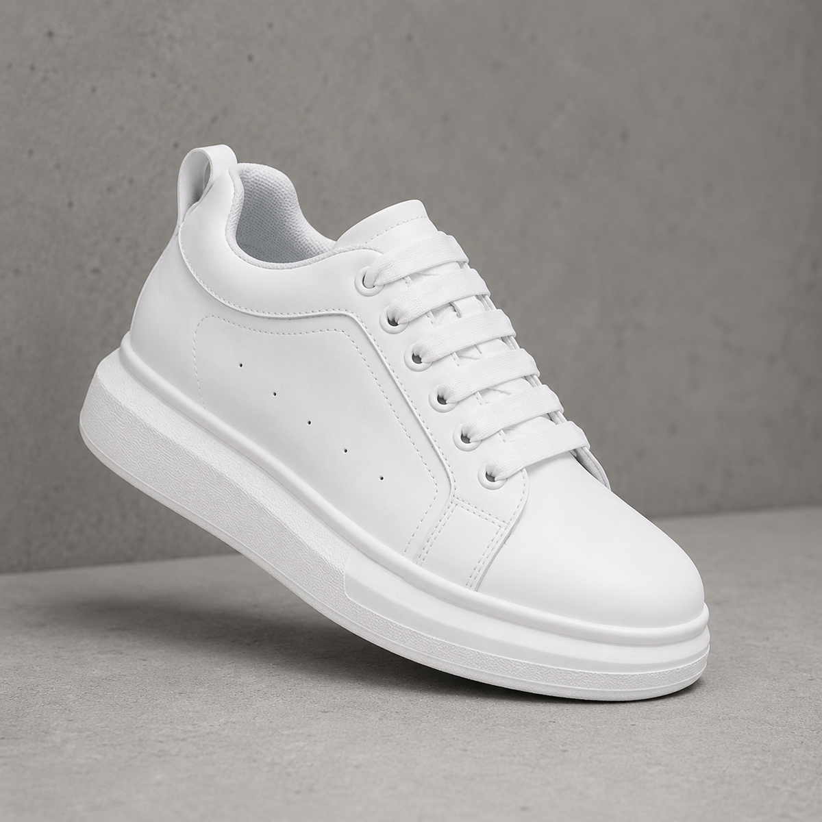 Weiße Sneaker – unsichtbare Größenerhöhung-Wächst bis zu 10 cm