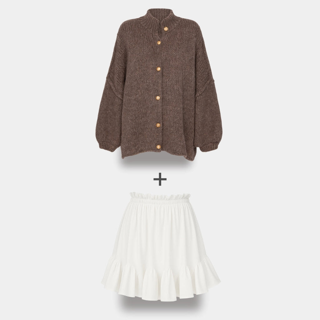 Limited Bundle Oversized Cardigan "CozyGlam" & Rock "Summer"