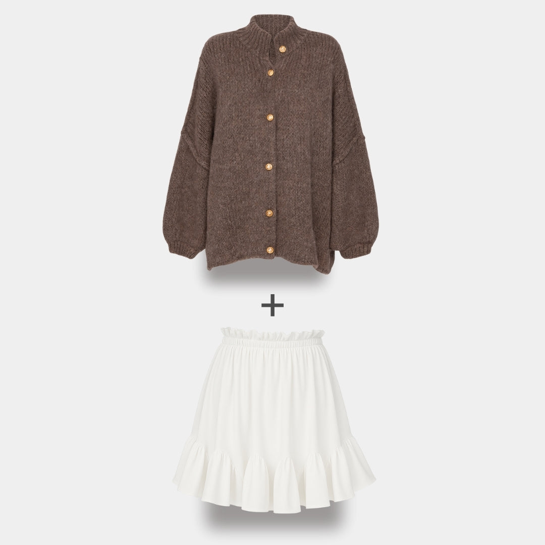 Limited Bundle Oversized Cardigan "CozyGlam" & Rock "Summer"