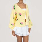 Rose Cardigan mit Schleifen