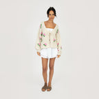 Rose Cardigan mit Schleifen