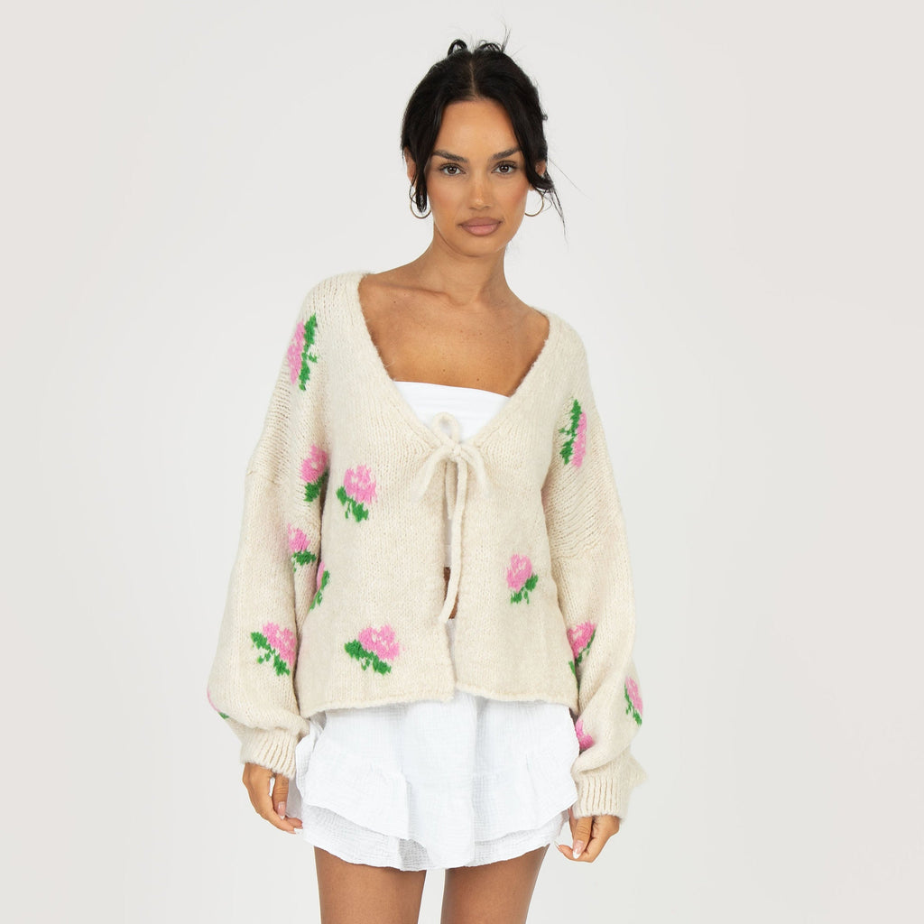 Rose Cardigan mit Schleifen