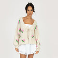 Rose Cardigan mit Schleifen