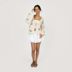 Rose Cardigan mit Schleifen