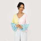 Pastell Velvet Oversized Cardigan