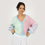 Pastell Velvet Oversized Cardigan