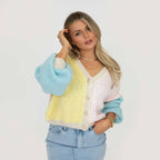 Pastell Velvet Oversized Cardigan