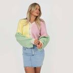 Pastell Velvet Oversized Cardigan