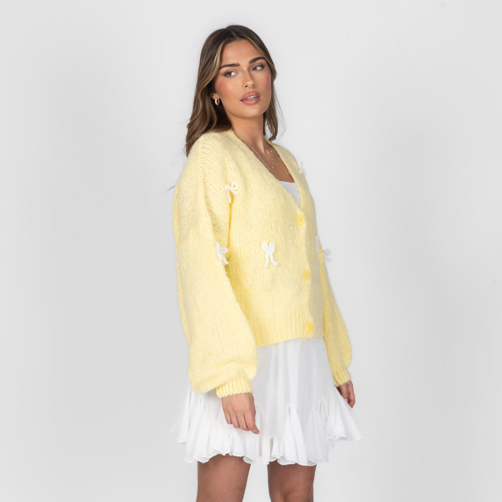 Oversize Mini Schleifen Cardigan