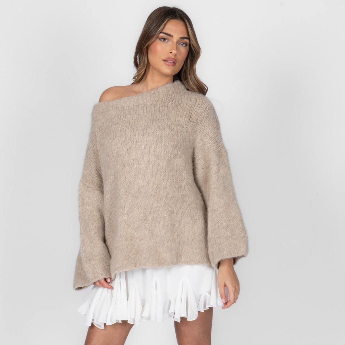 Ultra-Soft Off-Shoulder Knit