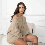 Ultra-Soft Off-Shoulder Pulloverkleid