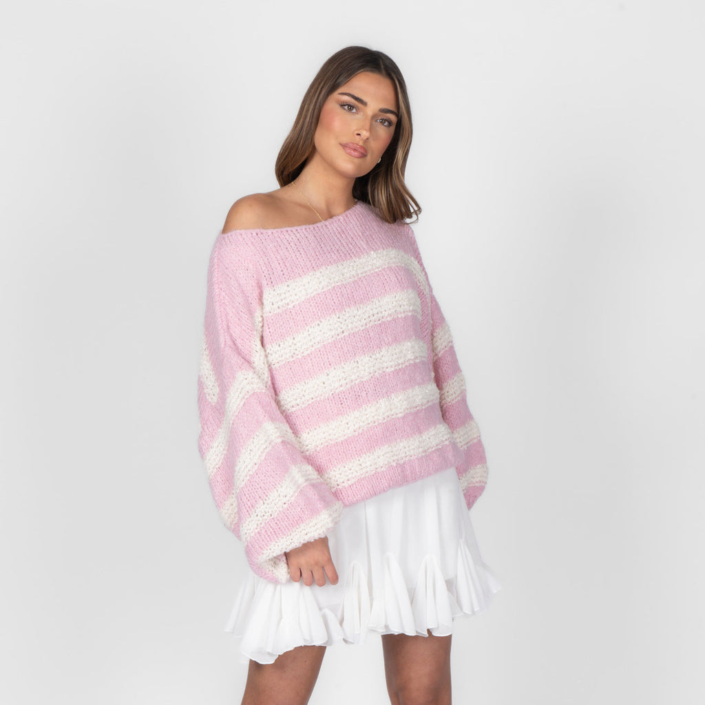 Fluffy Stripe Knit
