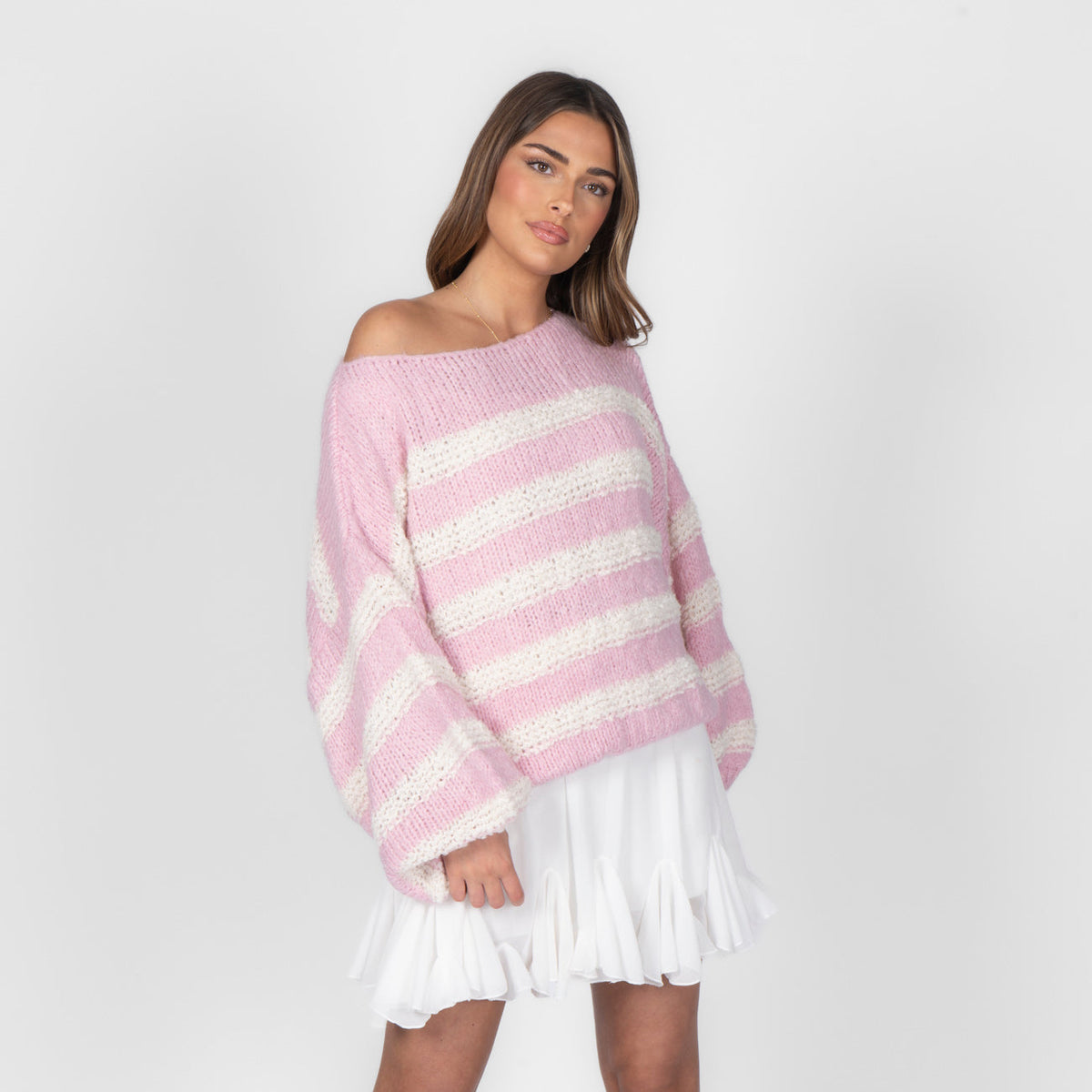 Fluffy Stripe Knit