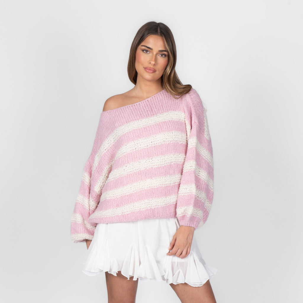 Fluffy Stripe Knit