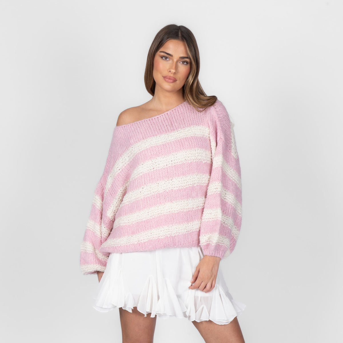 Fluffy Stripe Knit