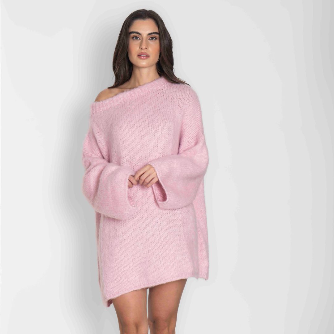 Ultra-Soft Off-Shoulder Pulloverkleid