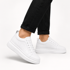 Weiße Sneaker – unsichtbare Größenerhöhung-Wächst bis zu 10 cm