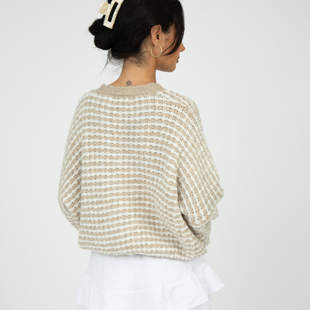 Oversize Waffelstrick Cardigan