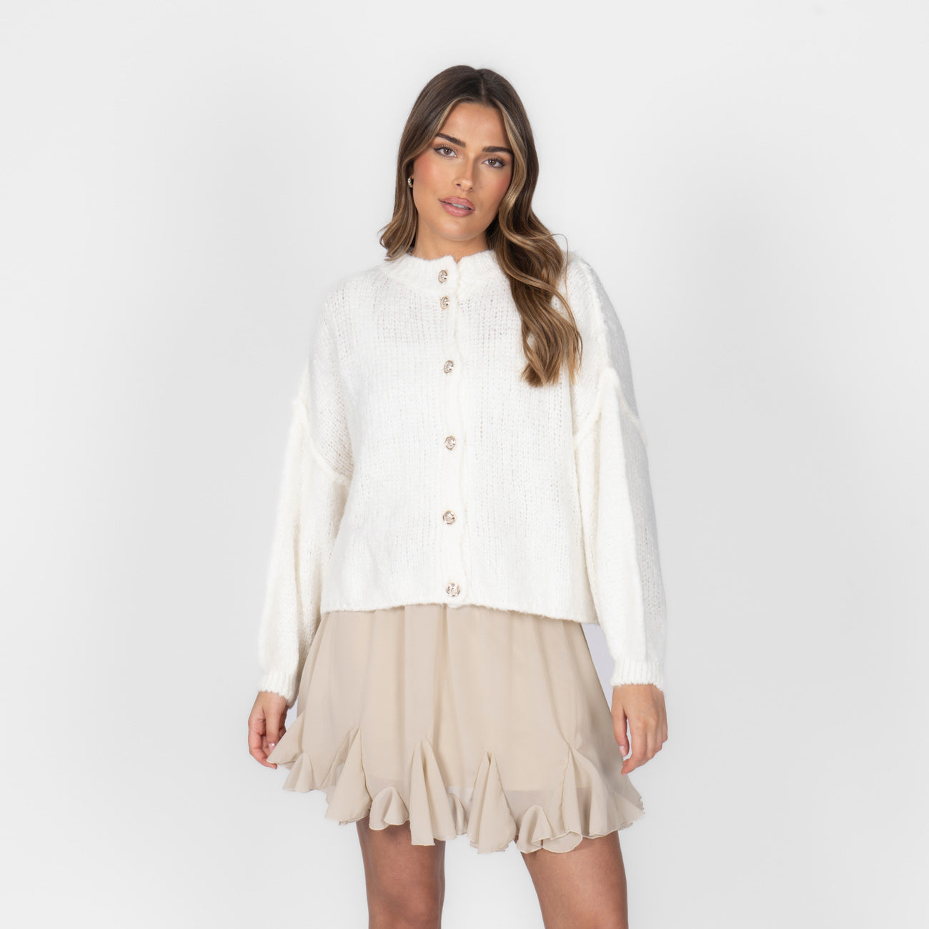 Bouclé Oversized Cardigan Short "CozyGlam"