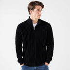 TAEBAEK Pullover mit Reißverschluss und Zopfmuster
