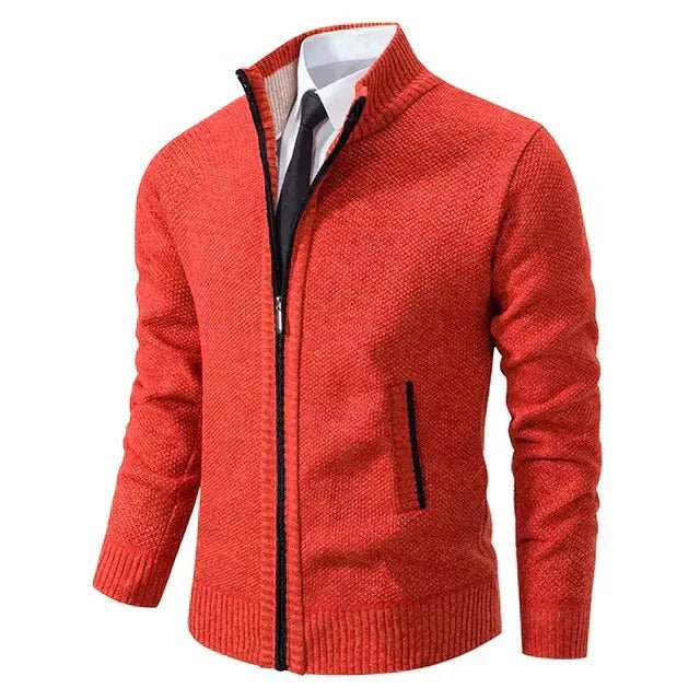 Leon | Strickpullover mit Reißverschluss und Taillierung