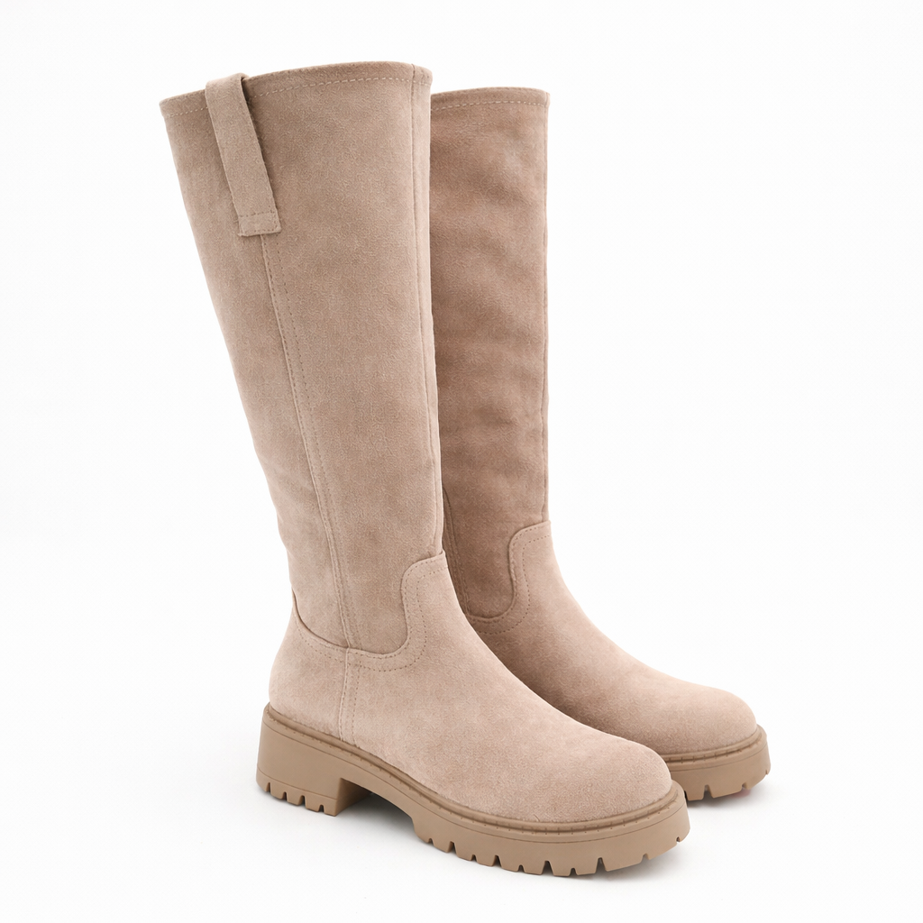 Kniehohe Chunky Stiefel