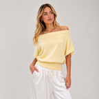 Off-Shoulder Knit-Top