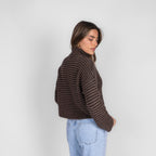 Striped Zip Cardigan