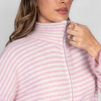 Striped Zip Cardigan