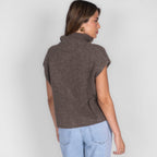 Oversized Zip Strickweste