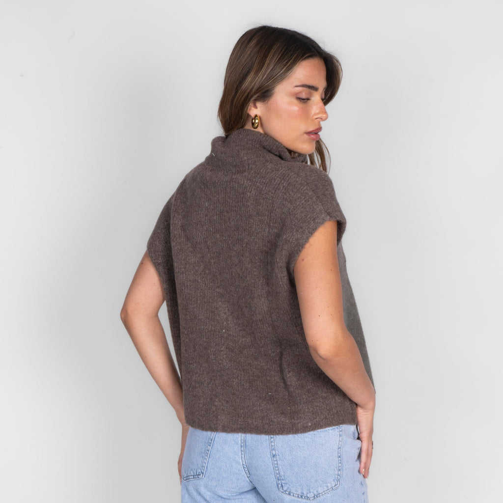 Oversized Zip Strickweste