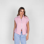Oversized Zip Strickweste