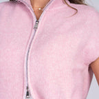 Oversized Zip Strickweste