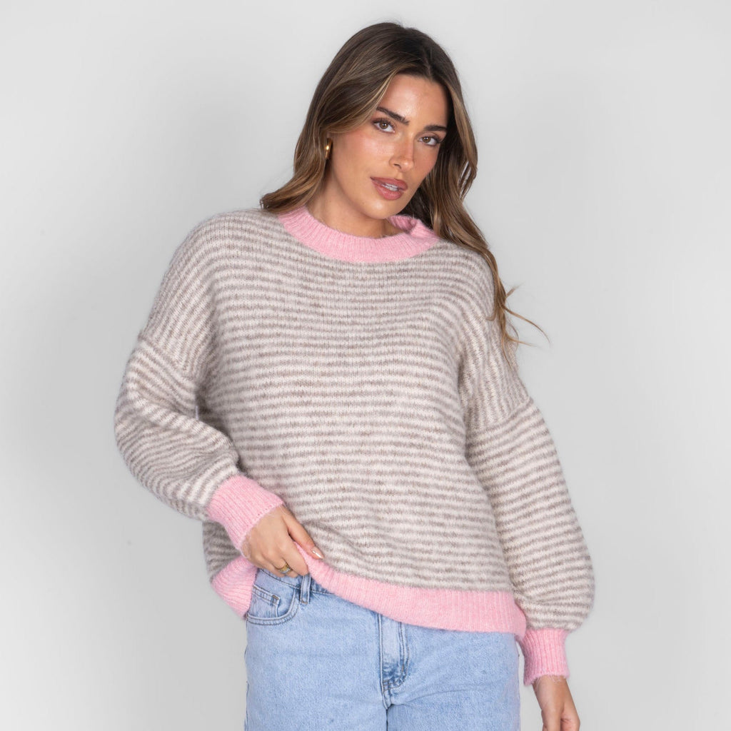 Soft Glow Stripe Pullover