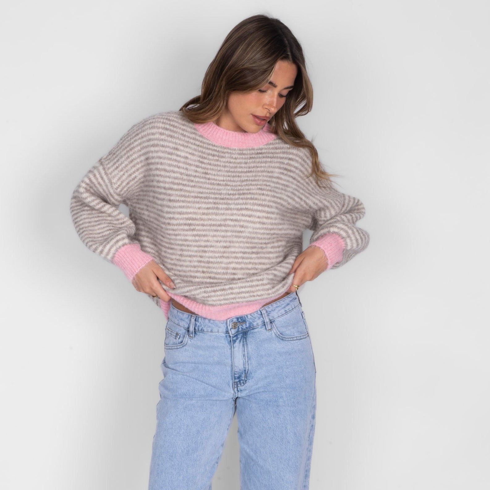 Soft Glow Stripe Pullover