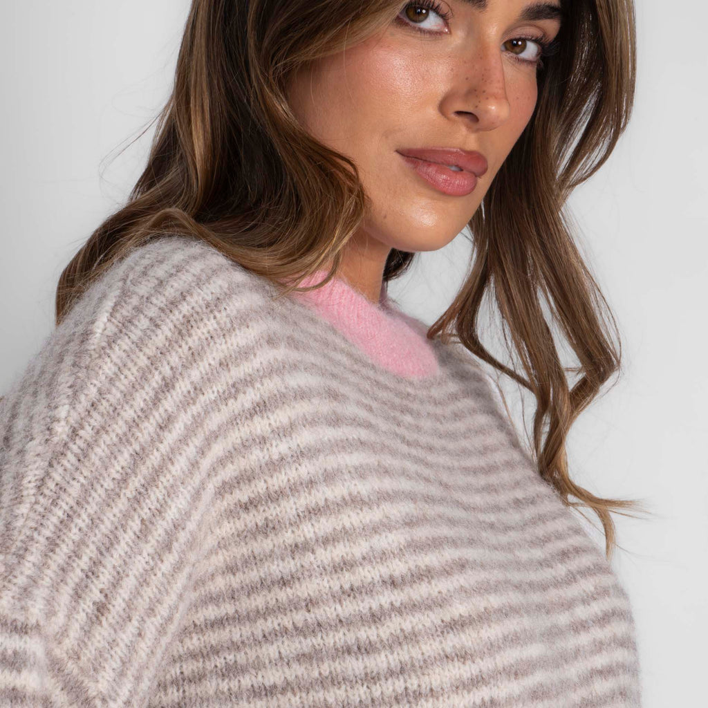 Soft Glow Stripe Pullover