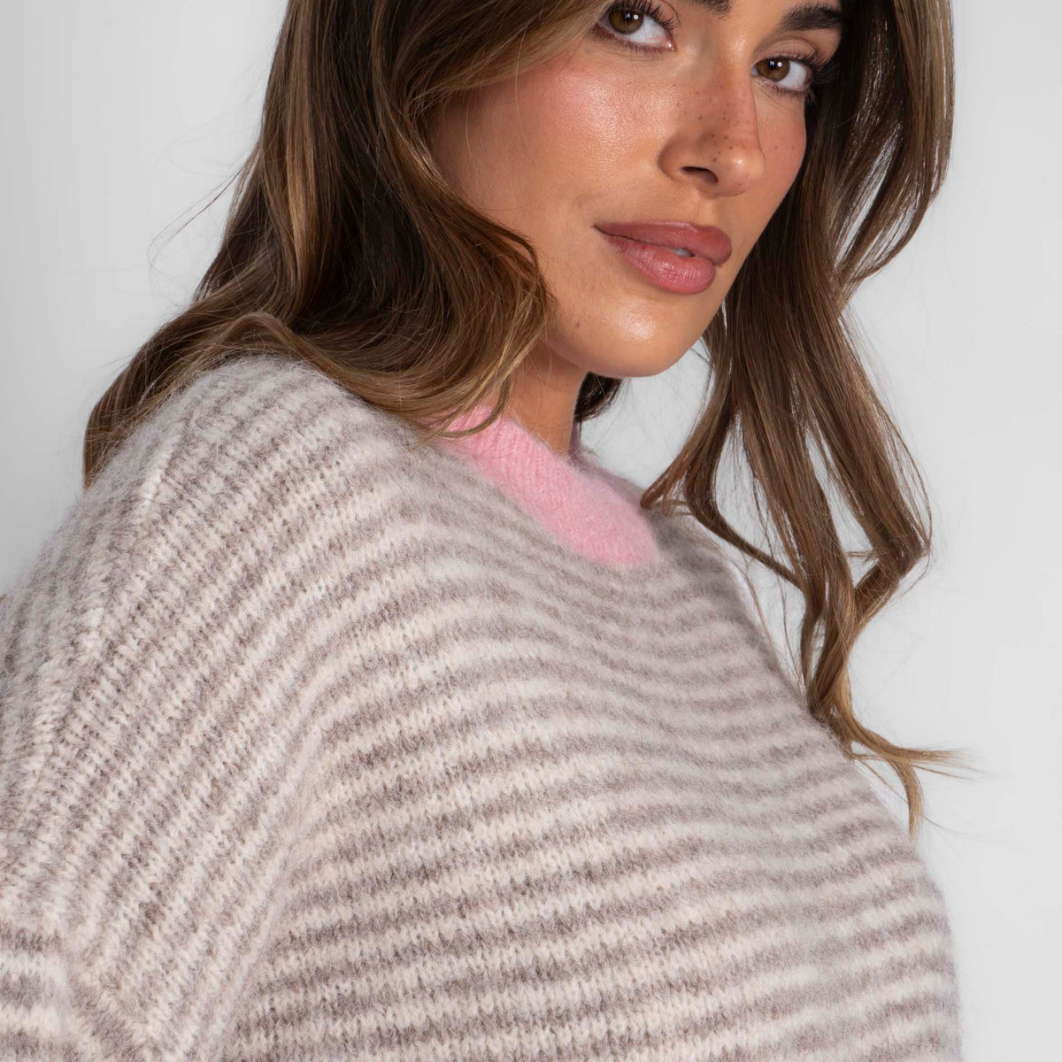Soft Glow Stripe Pullover