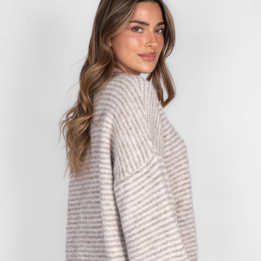 Soft Glow Stripe Pullover