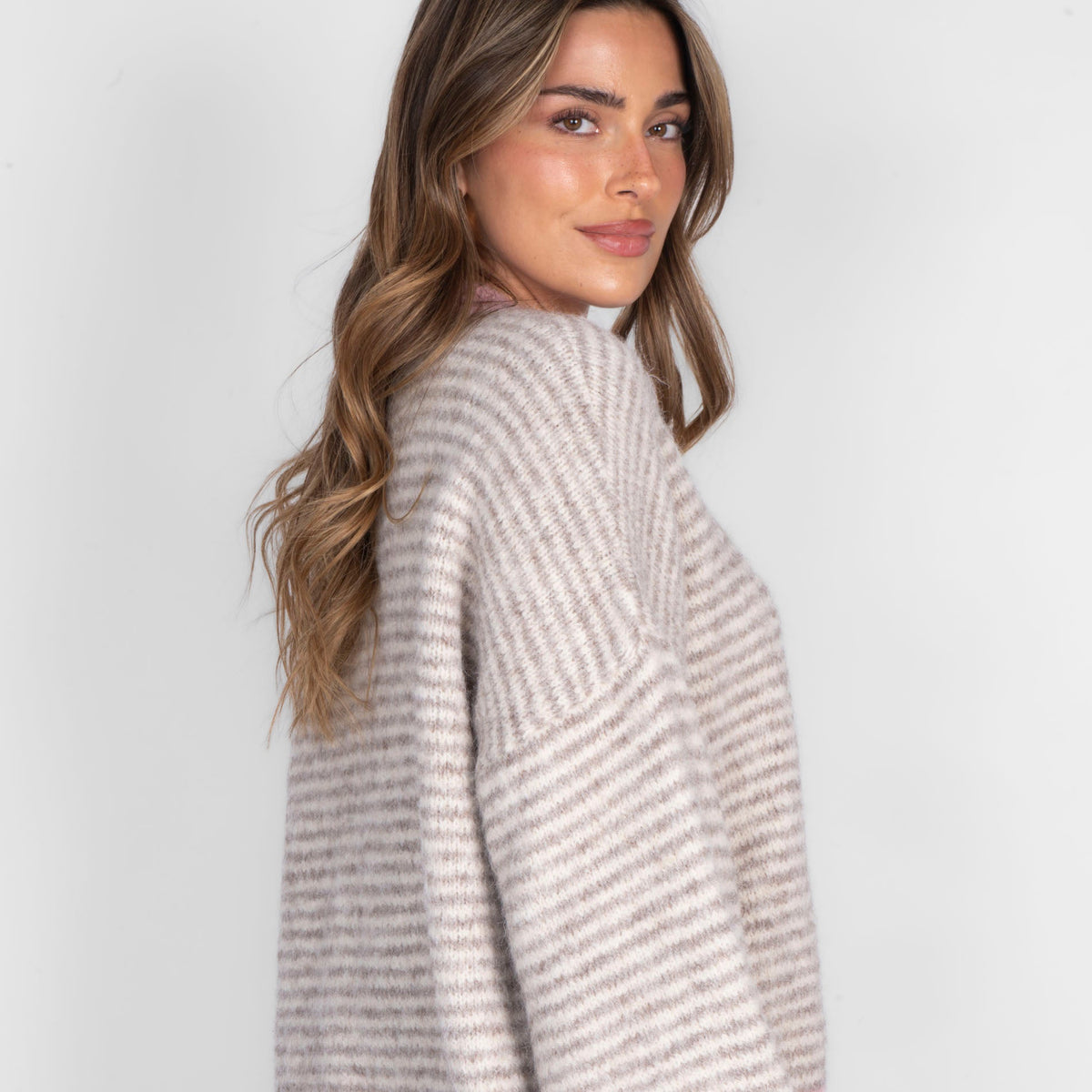Soft Glow Stripe Pullover