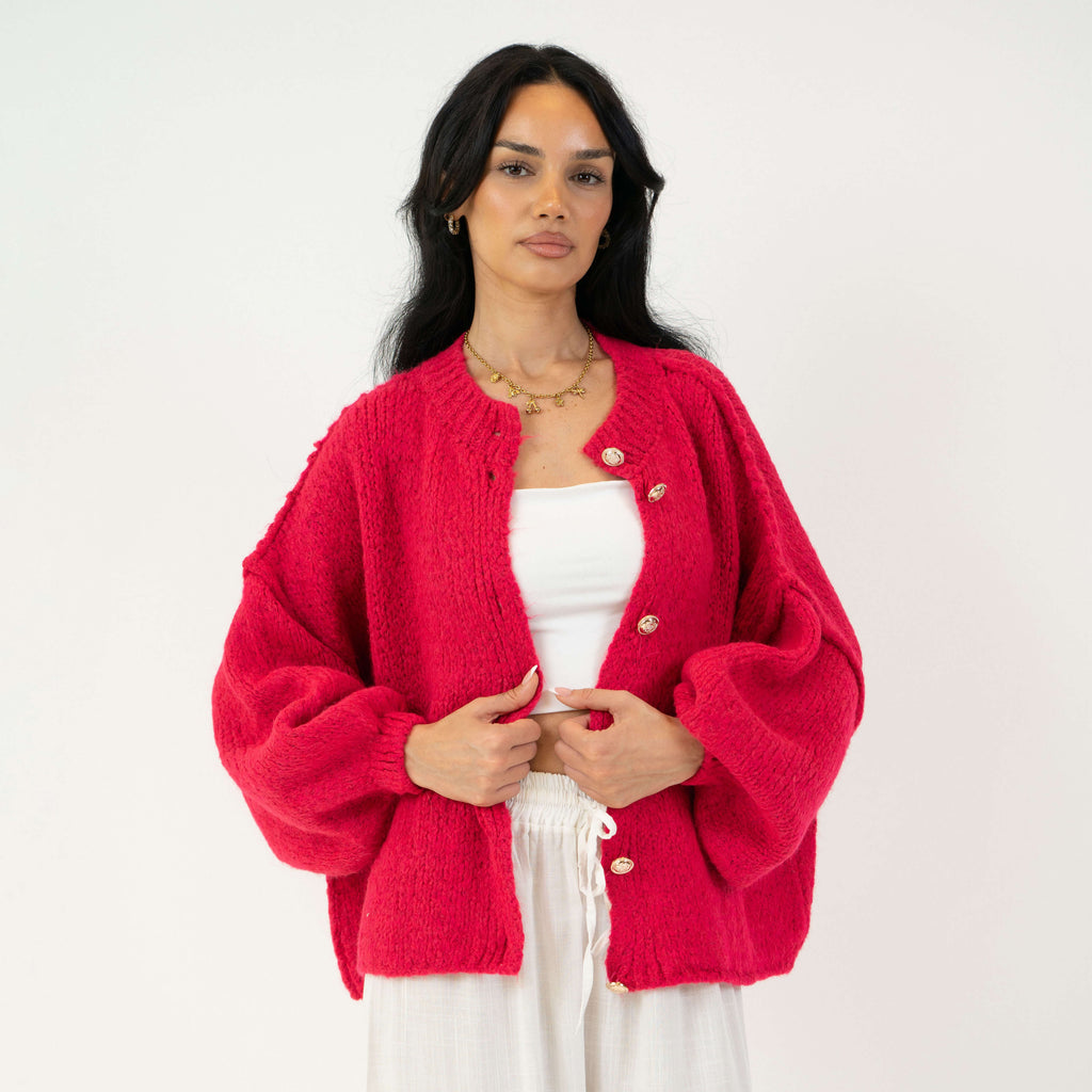 Oversized Cardigan Short "CozyGlam"