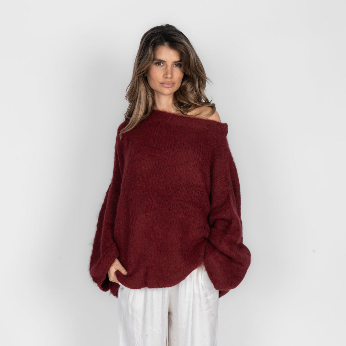 Ultra-Soft Off-Shoulder Knit