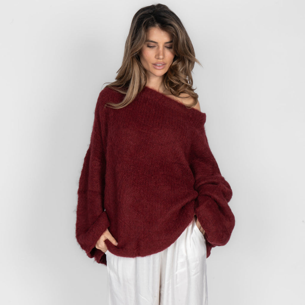Ultra-Soft Off-Shoulder Knit