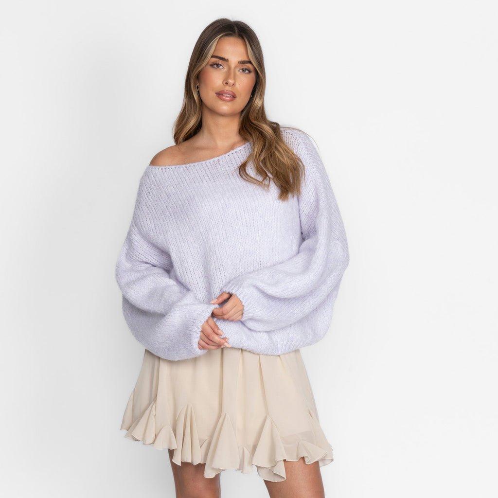 Casual Off-Shoulder Pullover