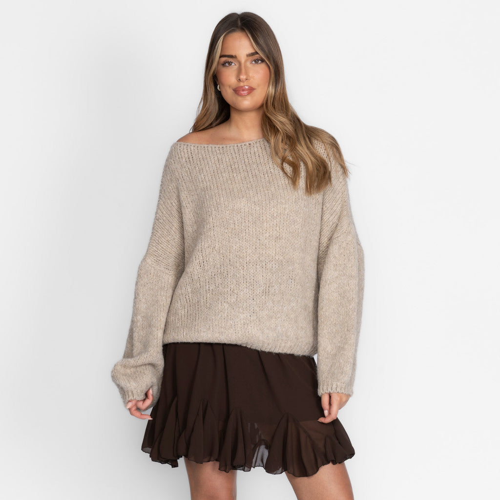 Casual Off-Shoulder Pullover