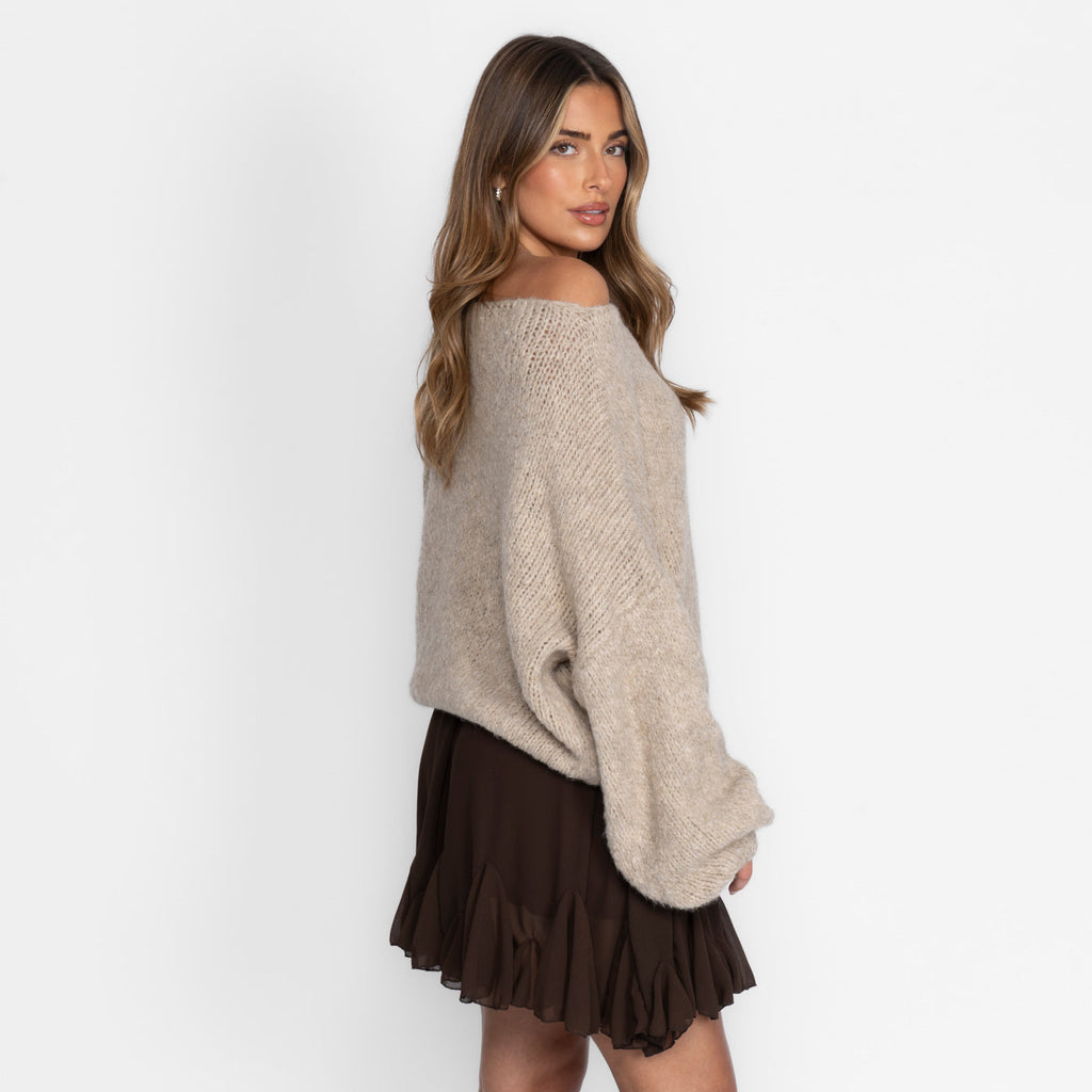 Casual Off-Shoulder Pullover