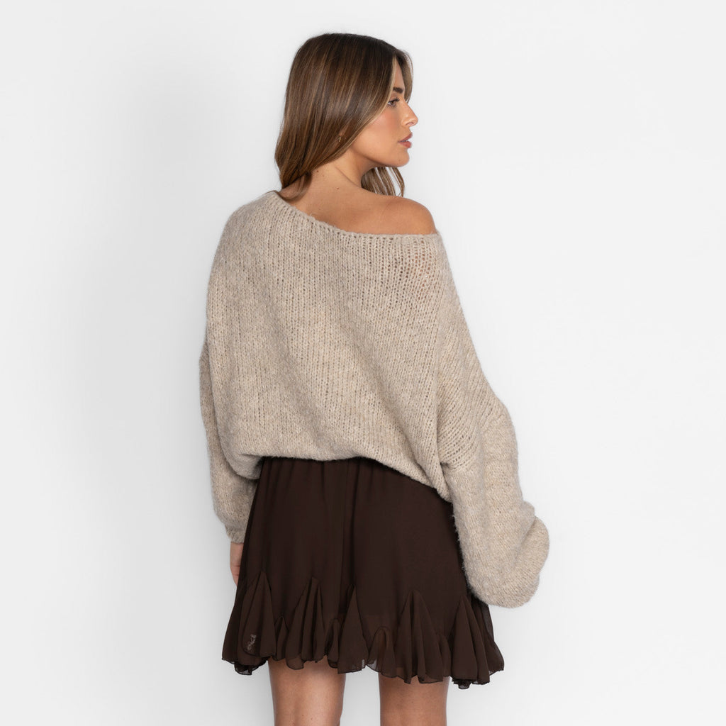 Casual Off-Shoulder Pullover